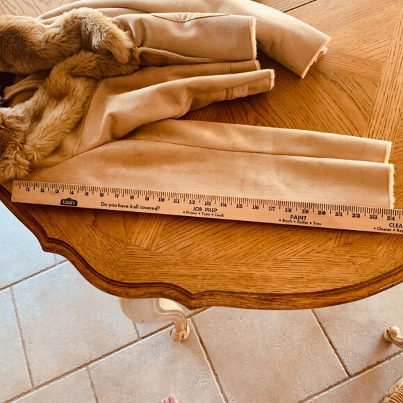 Chico’s Faux Suede Shearling Jacket Camel Penny Lane Style – Plush Lined, Chic - Picture 12 of 12